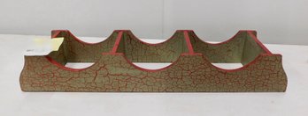 Vintage Wooden Wine Rack With Distressed Finish