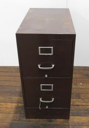 Vintage Metal Filing Cabinet With Two Drawers