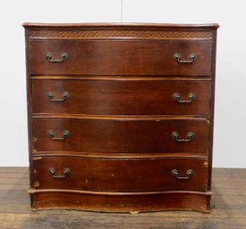 Antique Bow-Front Chest Of Drawers