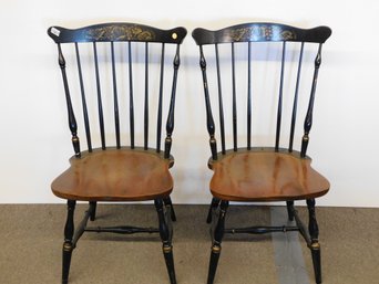 Pair Of Vintage Hitchcock-Style Chairs