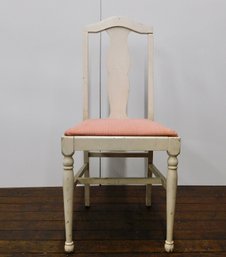Painted Wooden Chair With Upholstered Seat