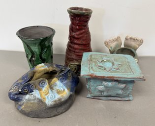 Collection Of Ceramic Art Pottery Items