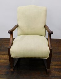 Upholstered Wooden Rocking Chair