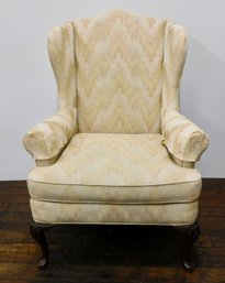 Wingback Armchair With Cream Upholstery