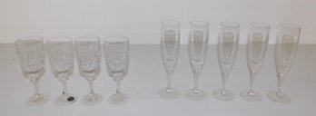Franciscan Masterpiece Crystal Goblets And Champagne Flutes Set