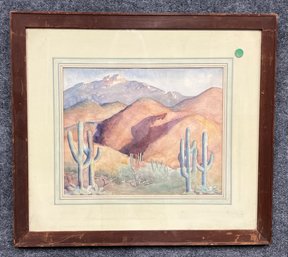 Southwestern Desert Landscape Watercolor
