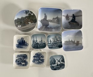 Royal Copenhagen Porcelain Plates & Dishes (10 Pieces)