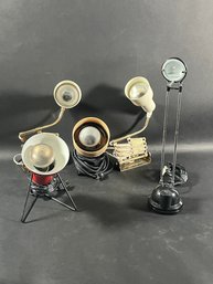 Set Of Five Assorted Task Lamps