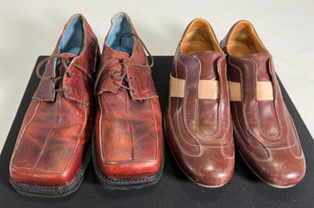 Pair Of Men's Leather Shoes - 10.5M/11
