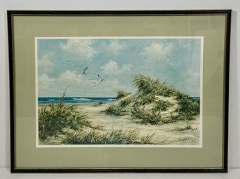 Framed Beach Scene Print