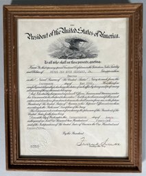 Framed U.S. Naval Reserve Commission Certificate (1941) For Peter Ten Eyck Gebhard Jr.