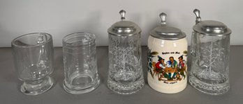 Assorted Beer Steins And Mugs (5 Pieces)