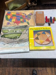 Vintage Puzzles And Games Lot
