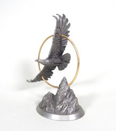George McMonigle  Eagle Sunrise Pewter Sculpture