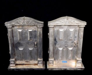 Pair Vintage International Silver Door Picture Picture