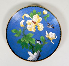 Vintage Chinese Brass Cloissone Plate