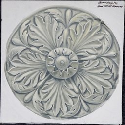 Johan Paul Bjurman (b.1947) ' Ceiling Rosette' Oil Painting