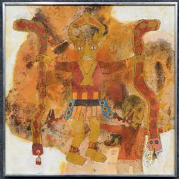 Glyn Jones (Born 1936) ' Paracas And I' Abstract Painting With Letter