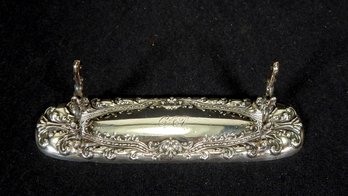 Antique Repousse Sterling Silver Pen Holder