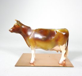 Vintage Metal Cow Sculpture