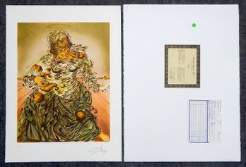 Salvador Dali (1904-1989) Original Signed Lithograph With Dali's Thumbprint - COA
