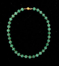 Vintage Jade Bead Necklace
