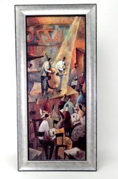 Didier Lourenco (Born 1968) JAZZ Club Oil Painting On Board