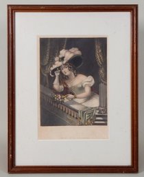 William E. Tucker (1801 - 1857) ' The Belle Of The Opera' Lady With Monocle