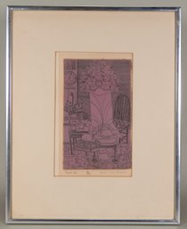 Lonni Sue Johnston (20th Century) Cats Everywhere - Color Etching