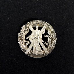 Vintage St. Andrews Society Large Silver Pin Brooch
