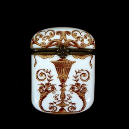 Vintage Porcelain Trinket Box Case