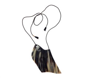 Large Vintage Horn Pendant Necklace