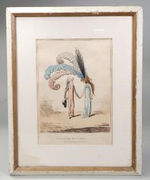 Antique 1794 Humphrey Engraving 'Manners As They Rise'