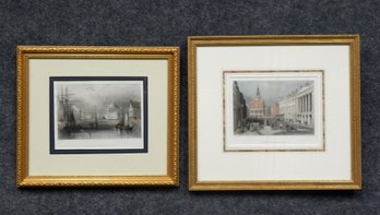 William Henry Bartlett (1858 - 1932) Pair Of BOSTON View Engravings