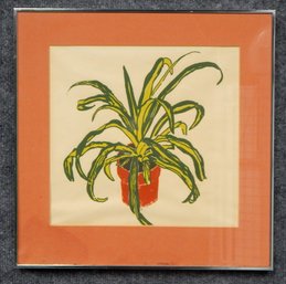 Vintage Potted Plant Print