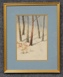 Antique Landscape Watercolor Painting