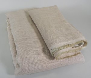 Ecru Soft Burlap Fabric, 2 Pieces