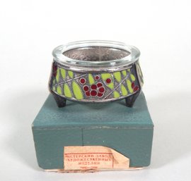 Vintage Soviet Russian Melchior Open Salt Cellar/ Caviar Mustard Dish