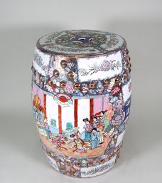 Vintage Famille Rose Chinese Garden Stool/Seat
