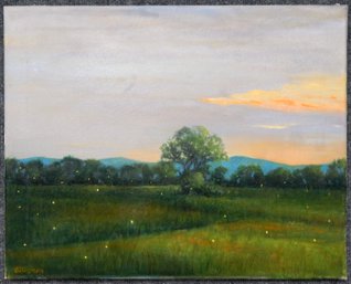 Johan Paul Bjurman (b.1947) ' Fire Flies' Oil Painting