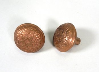 Set Of Antique Brass Door Knobs
