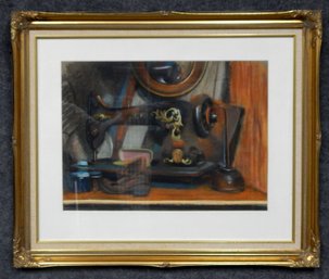 Johan Paul Bjurman (b.1947) Still Life 'Old Singer And Antiques' Pastel Painting