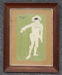 Pablo Picasso White Clown 'Le Petit Pierrot'  Silkscreen