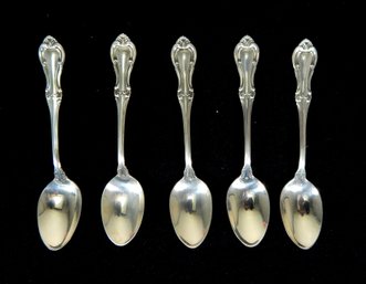 Set 5 'Joan Of Arc' By International Sterling Silver Demitasse New Flatware