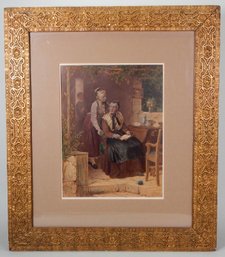 19th Century Johann Georg Meyer Von Bremen Hand Colored Print