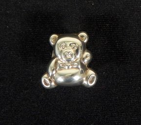 Vintage Sterling Silver Teddy Bear Pillbox