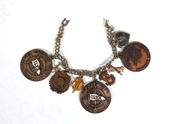 Vintage Yacht Medals Charm Bracelet