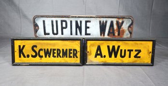 Three Antique Signs