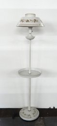 Vintage White Tole Floor Lamp