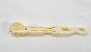 Large Antique Scrimshaw Fork